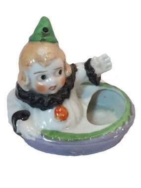 Lusterware Little Girl Clown Pincushion Form